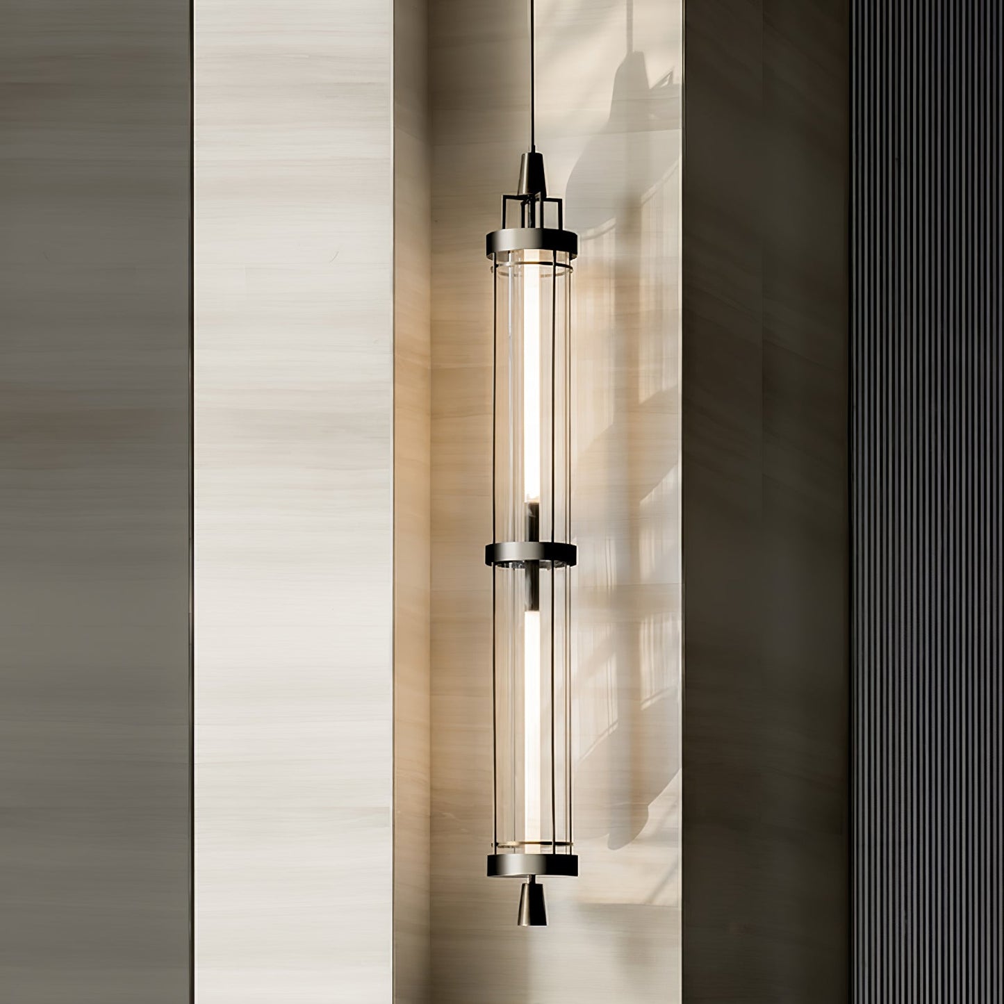 Wall Sconce | Metal & Acrylic | Black Finish