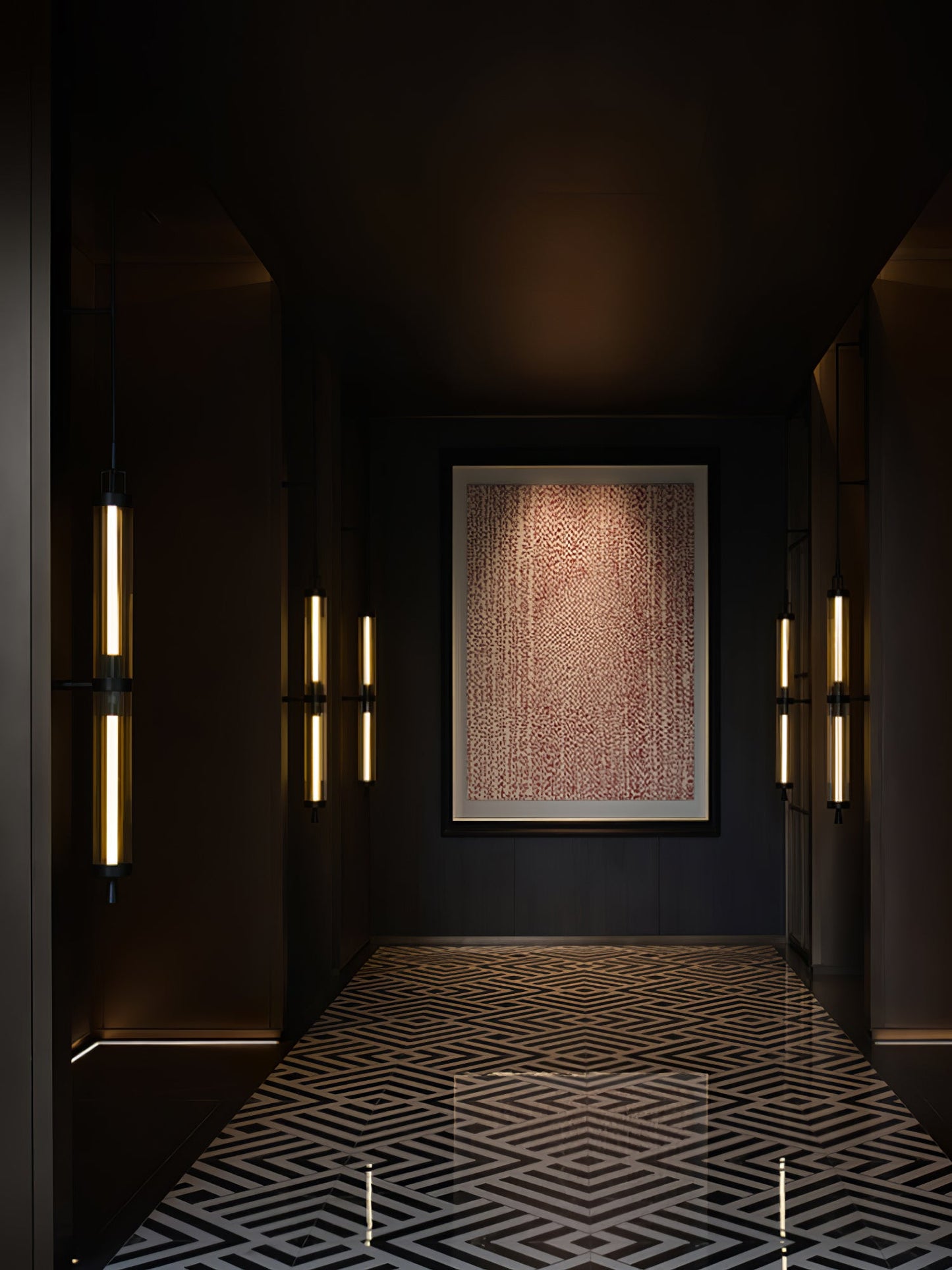 Wall Sconce | Metal & Acrylic | Black Finish