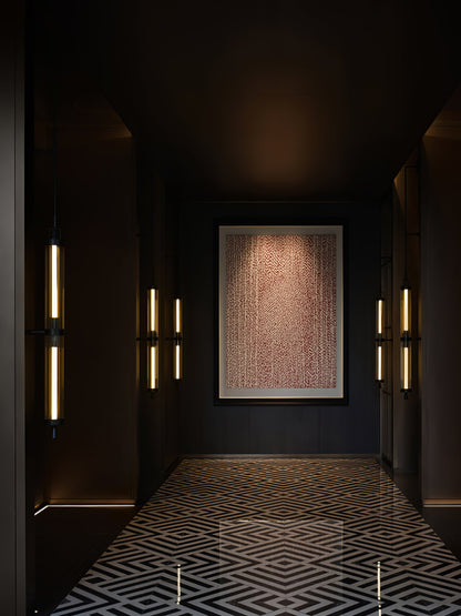 Wall Sconce | Metal & Acrylic | Black Finish