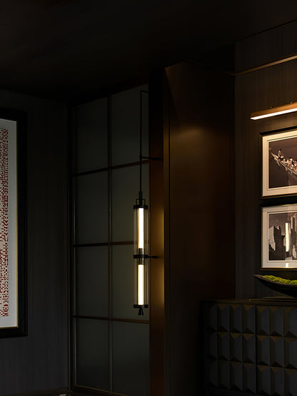 Wall Sconce | Metal & Acrylic | Black Finish