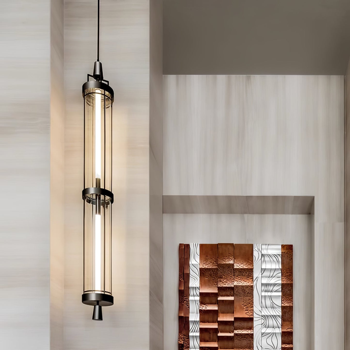 Wall Sconce | Metal & Acrylic | Black Finish