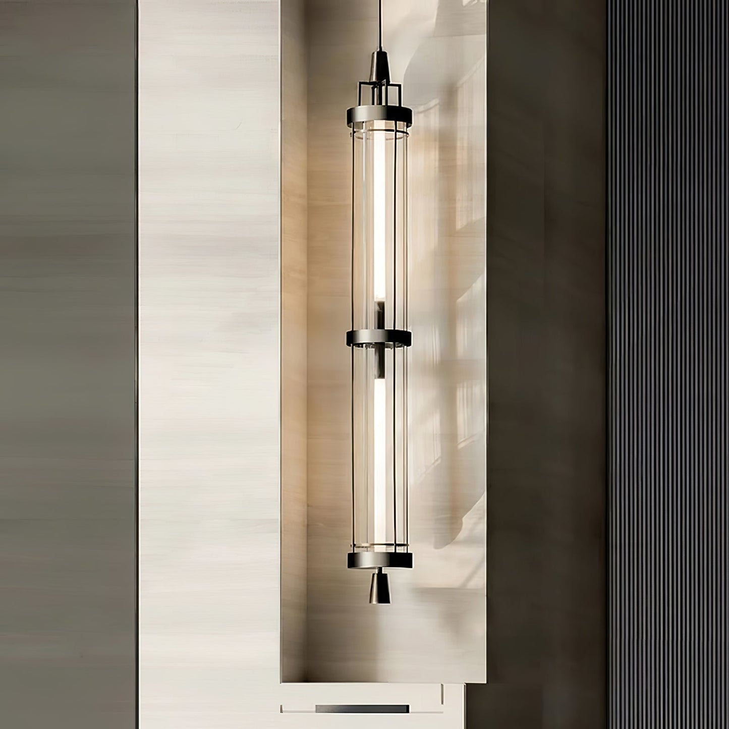 Wall Sconce | Metal & Acrylic | Black Finish