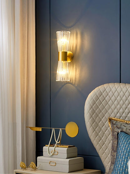 Vesta Wall Lamp Set | Iron & Crystal | Gold Finish | 2 Pieces