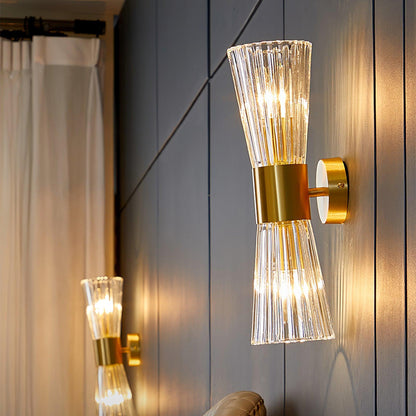 Vesta Wall Lamp Set | Iron & Crystal | Gold Finish | 2 Pieces