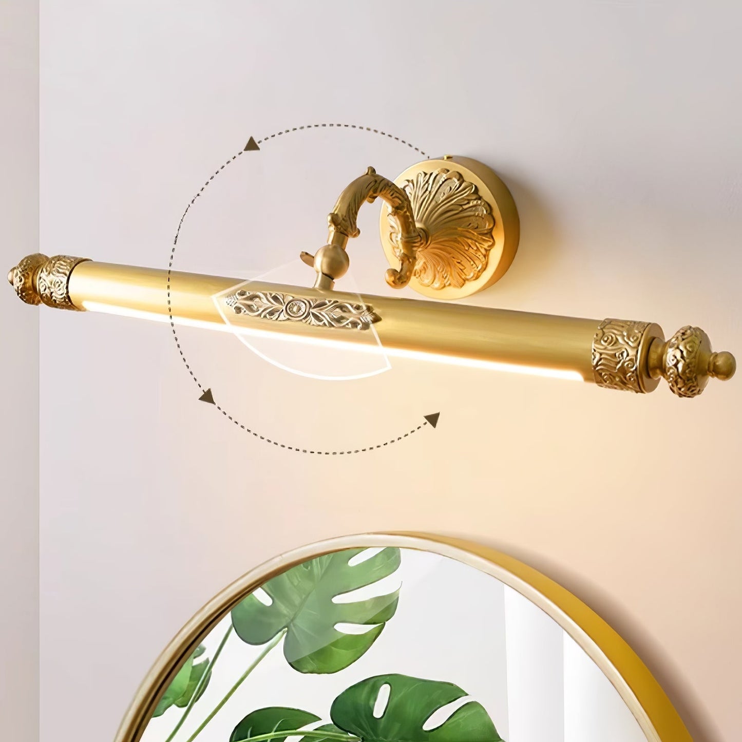 Wall Light Fixture | Brass & Acrylic | 58cm Diameter