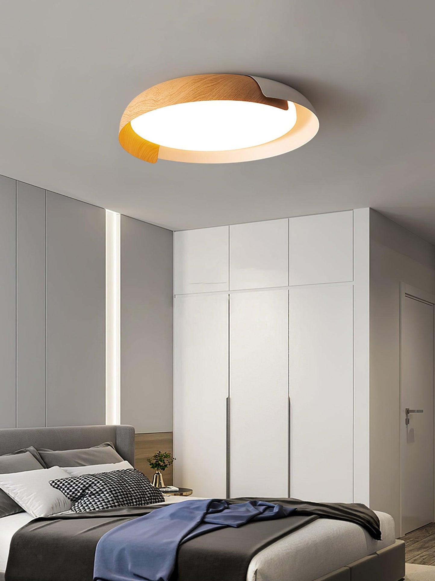 Ceiling Light Fixture | Metal & Acrylic | Round Design, 46cm/56cm