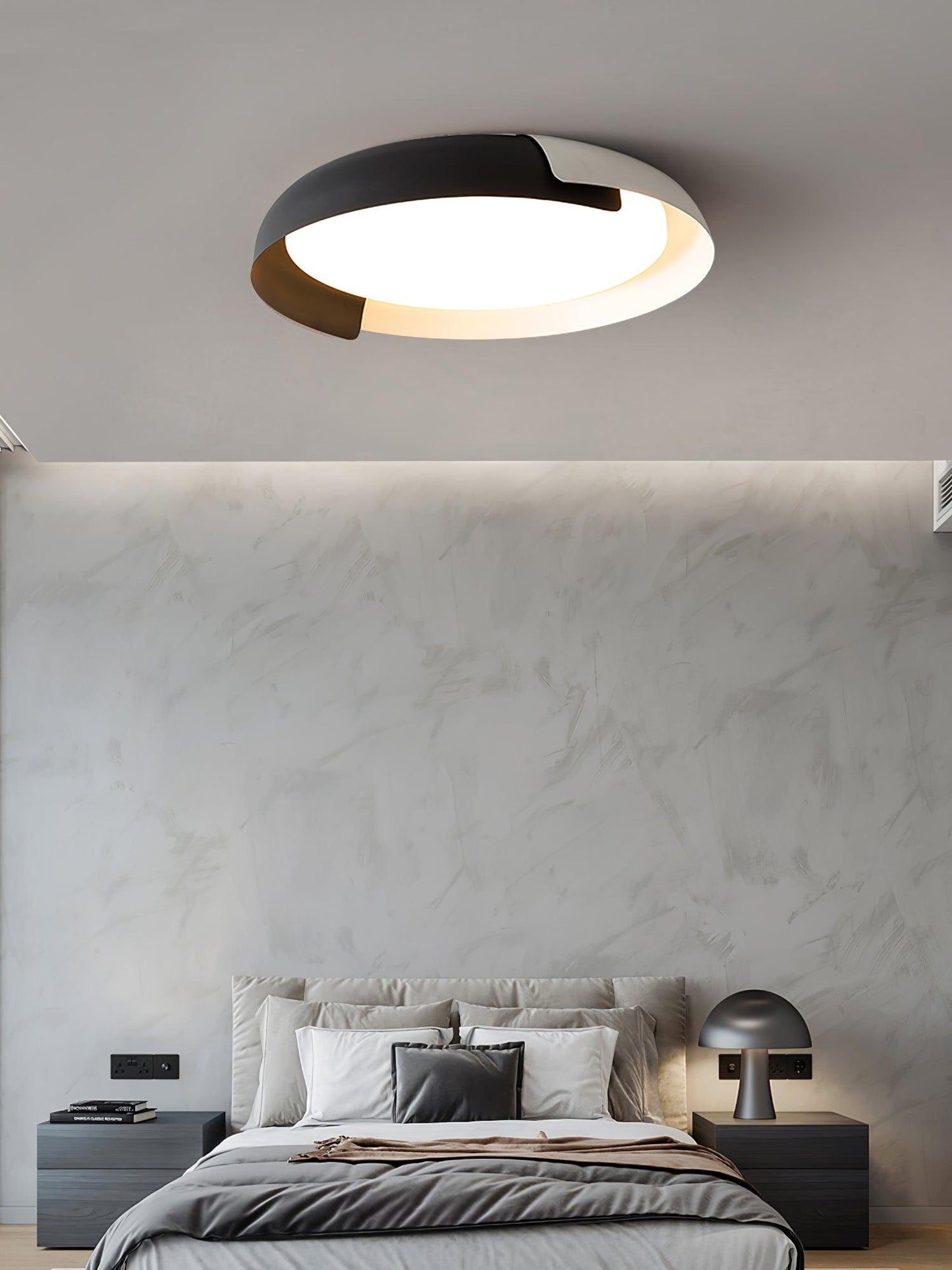 Ceiling Light Fixture | Metal & Acrylic | Round Design, 46cm/56cm