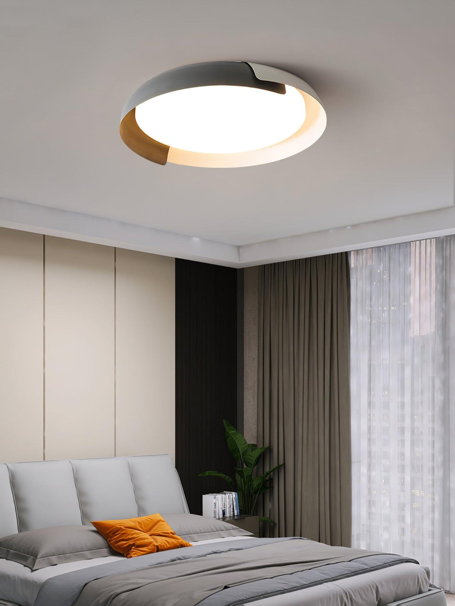 Ceiling Light Fixture | Metal & Acrylic | Round Design, 46cm/56cm