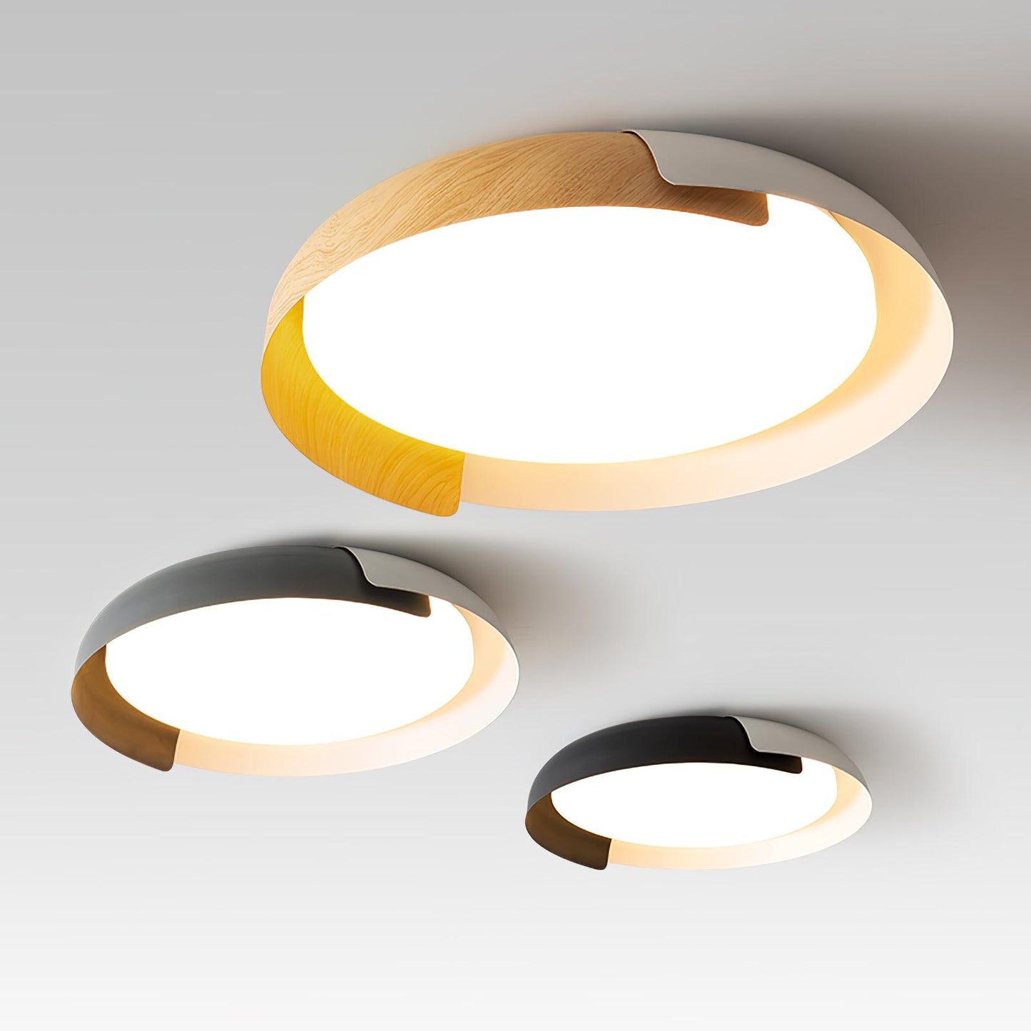 Ceiling Light Fixture | Metal & Acrylic | Round Design, 46cm/56cm