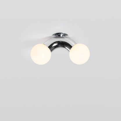 Vine Wall Lamp | Chrome Arc with Glass Globes | Indoor Lighting