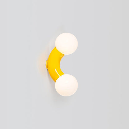 Vine Wall Lamp | Chrome Arc with Glass Globes | Indoor Lighting