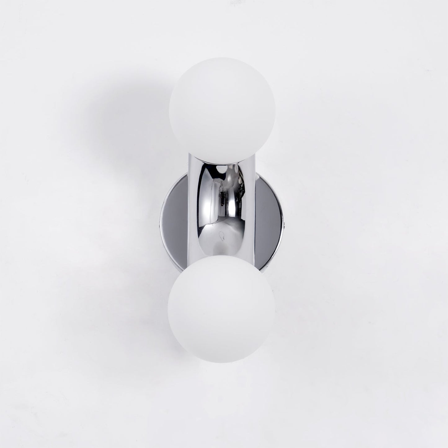 Vine Wall Lamp | Chrome Arc with Glass Globes | Indoor Lighting
