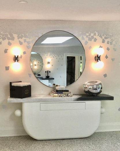 Vine Wall Lamp | Chrome Arc with Glass Globes | Indoor Lighting