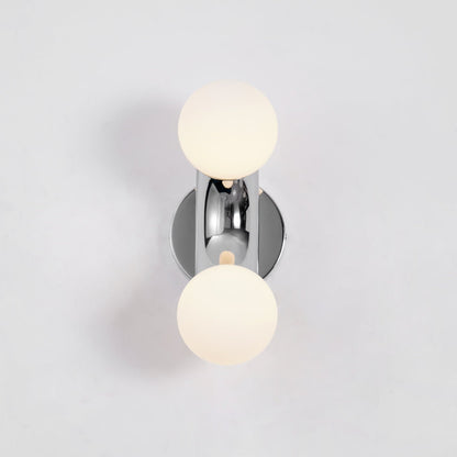 Vine Wall Lamp | Chrome Arc with Glass Globes | Indoor Lighting