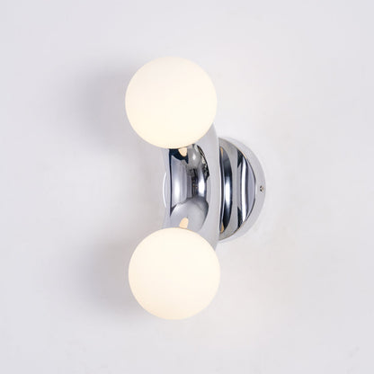 Vine Wall Lamp | Chrome Arc with Glass Globes | Indoor Lighting