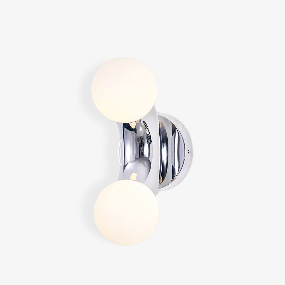 Vine Wall Lamp | Chrome Arc with Glass Globes | Indoor Lighting