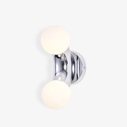 Vine Wall Lamp | Chrome Arc with Glass Globes | Indoor Lighting