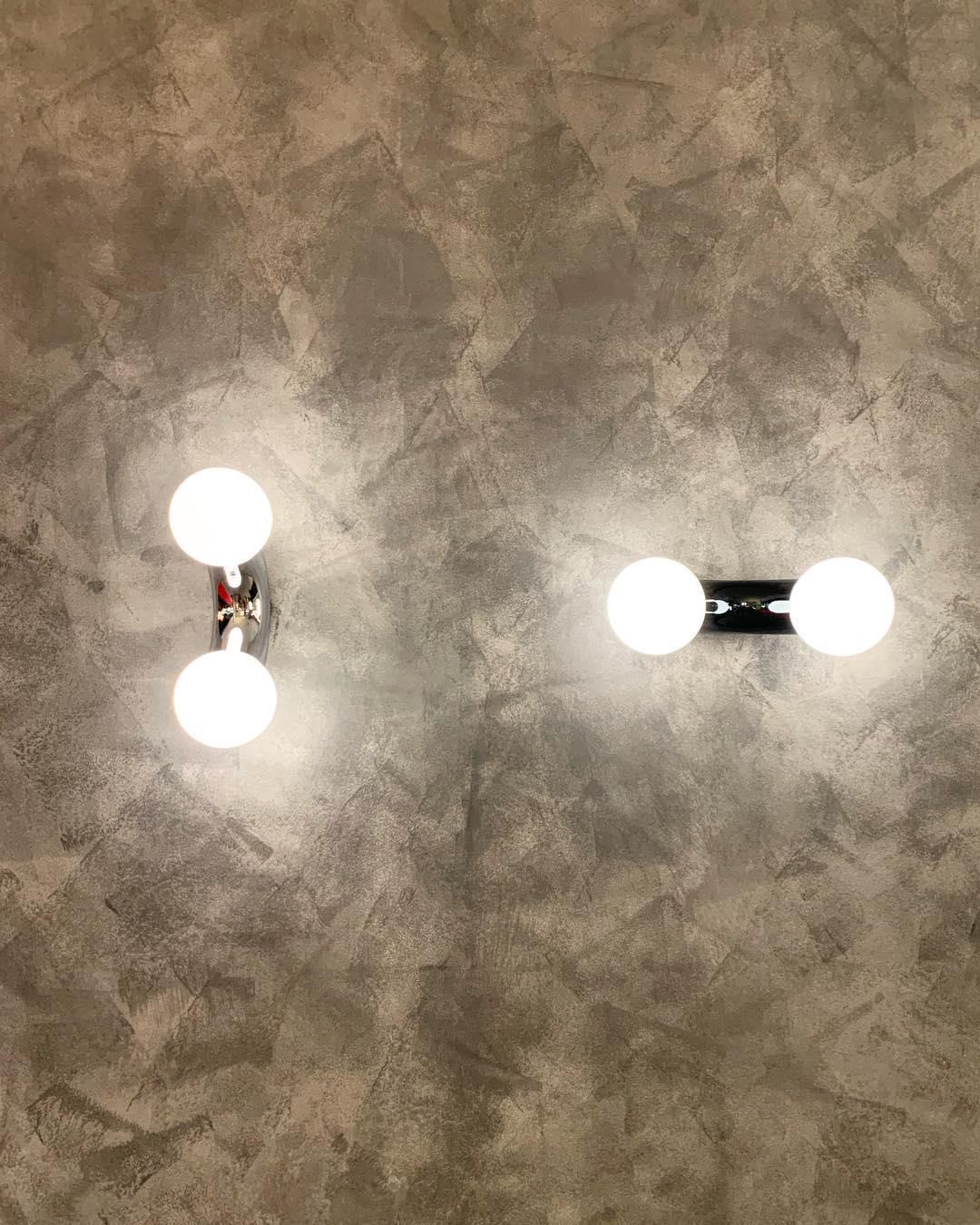Vine Wall Lamp | Chrome Arc with Glass Globes | Indoor Lighting