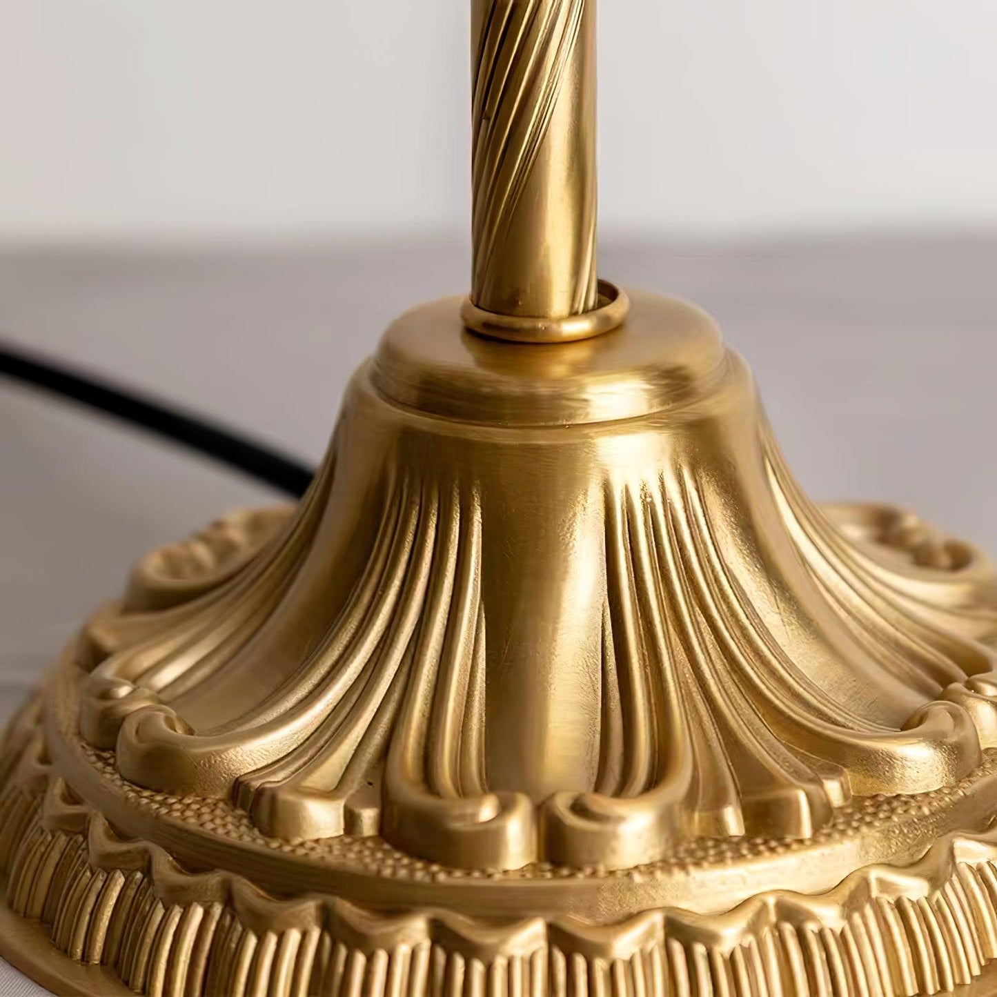 Vintage Crystal Table Lamp | Clear Crystals & Copper Plating | 20cm Diameter