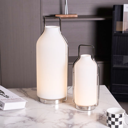 Vintara Lantern Table Lamp | Metal & Glass | Warm White