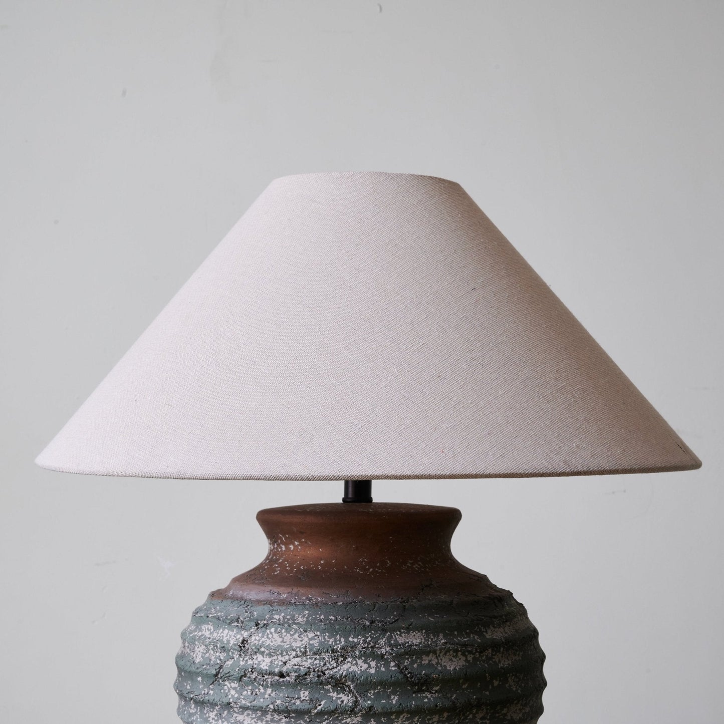 Clay Table Lamp | Terracotta & Beige | 45cm Diameter