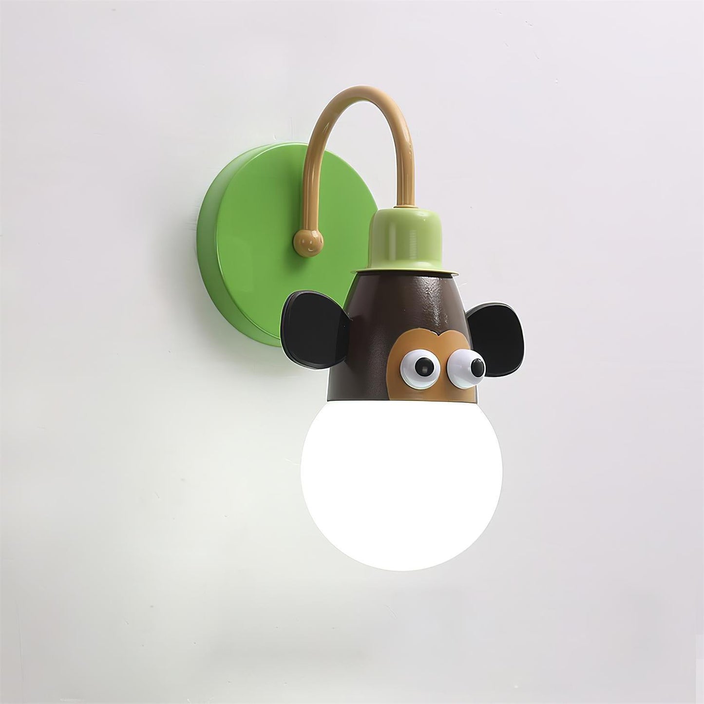 Cartoon Animal Wall Lamp | Iron Metal | Blue, Red, Green