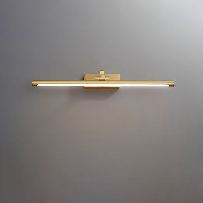 Linear LED Wall Light | Walnut & Brass | Set of 2