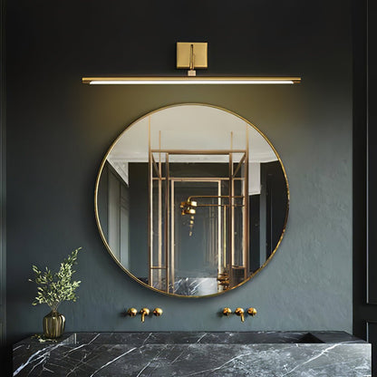 Linear LED Wall Light | Walnut & Brass | Set of 2