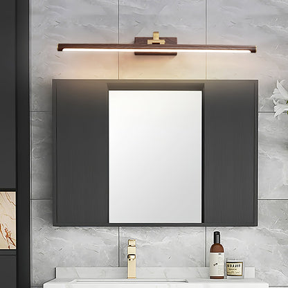 Linear LED Wall Light | Walnut & Brass | Set of 2