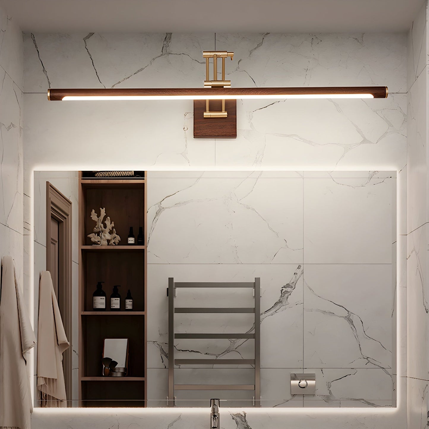 Linear Adjustable Wall Light | Brass & Acrylic | Set of 2