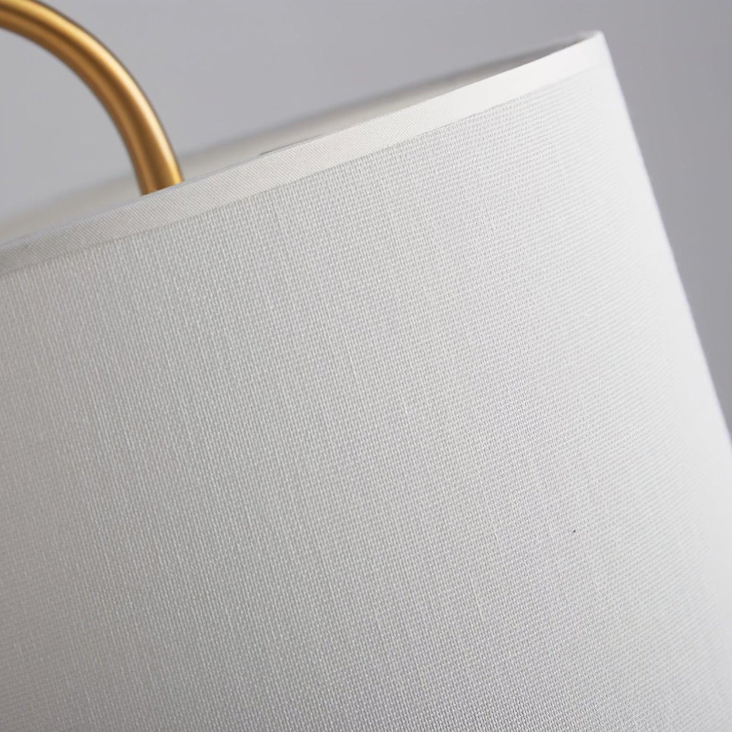 Warner Table Lamp | Brushed Gold Metal | White Linen Shade