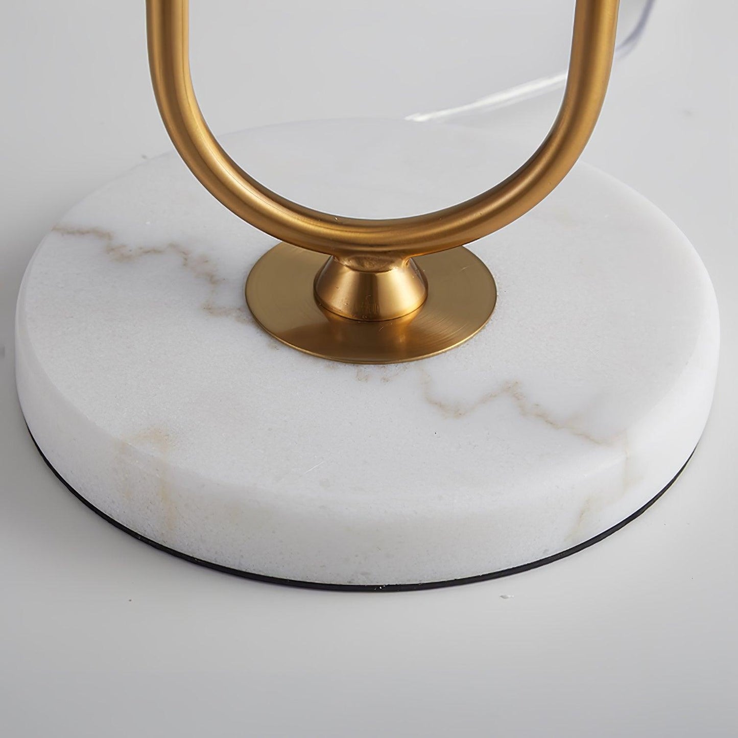 Warner Table Lamp | Brushed Gold Metal | White Linen Shade