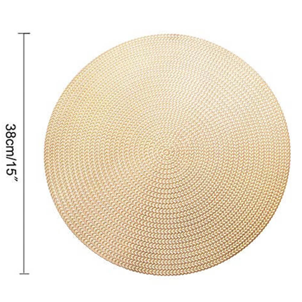 Gold Placemats & Coasters Set | PVC Washable & Stain-Resistant | 2-8 Pieces