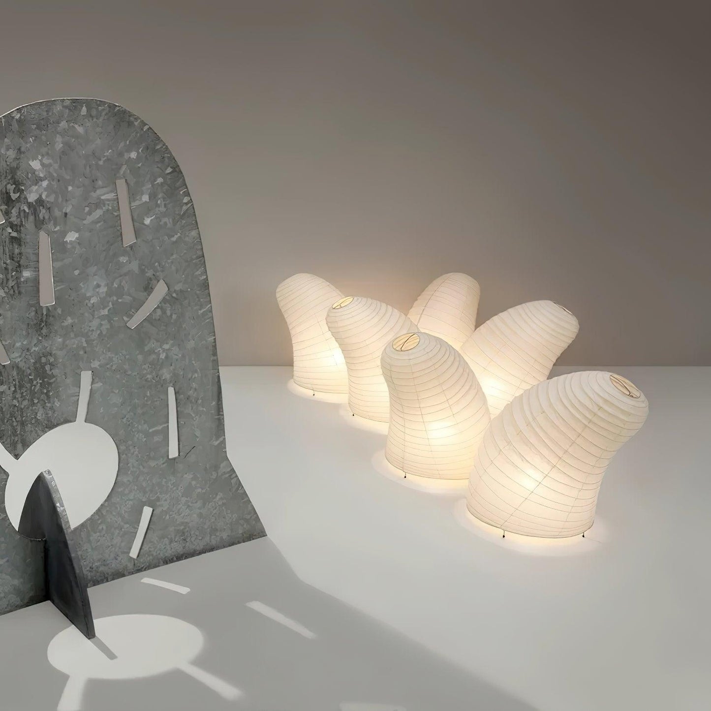 Akari Paper Table Lamp | Mulberry Rice Paper & Metal | 26cm, 30cm, 40cm Sizes