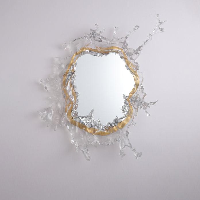 Mirror Wall Lamp | Stainless Steel & Mirror | Gold or Chrome Finish