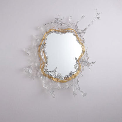 Mirror Wall Lamp | Stainless Steel & Mirror | Gold or Chrome Finish