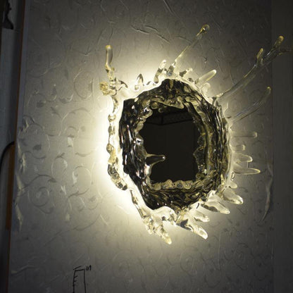 Mirror Wall Lamp | Stainless Steel & Mirror | Gold or Chrome Finish