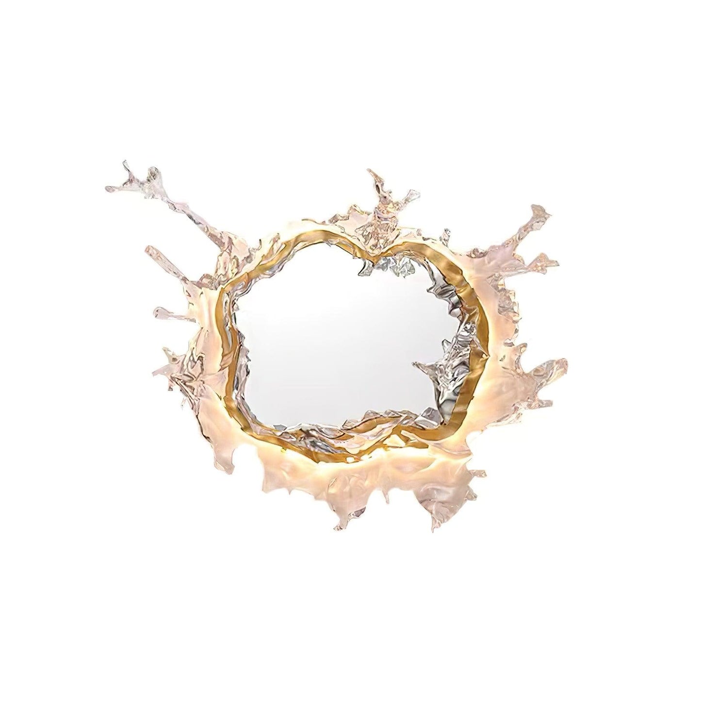 Mirror Wall Lamp | Stainless Steel & Mirror | Gold or Chrome Finish