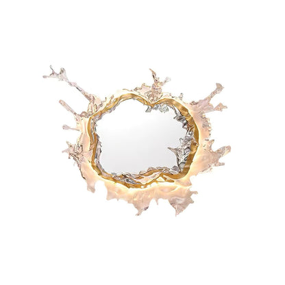 Mirror Wall Lamp | Stainless Steel & Mirror | Gold or Chrome Finish