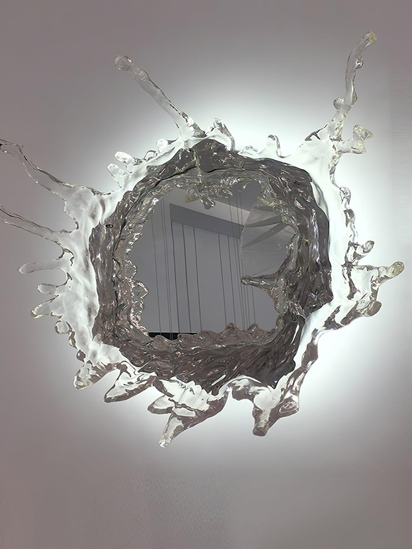 Mirror Wall Lamp | Stainless Steel & Mirror | Gold or Chrome Finish