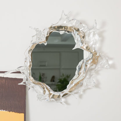 Mirror Wall Lamp | Stainless Steel & Mirror | Gold or Chrome Finish