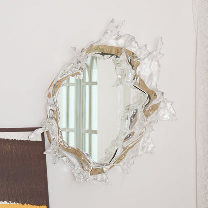 Mirror Wall Lamp | Stainless Steel & Mirror | Gold or Chrome Finish