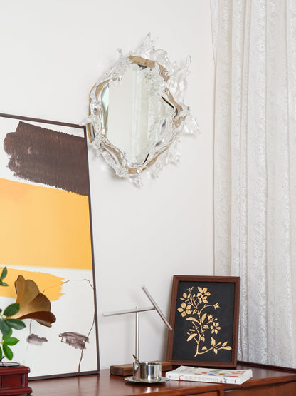 Mirror Wall Lamp | Stainless Steel & Mirror | Gold or Chrome Finish