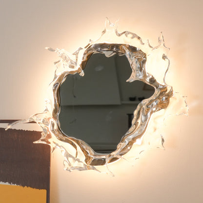 Mirror Wall Lamp | Stainless Steel & Mirror | Gold or Chrome Finish