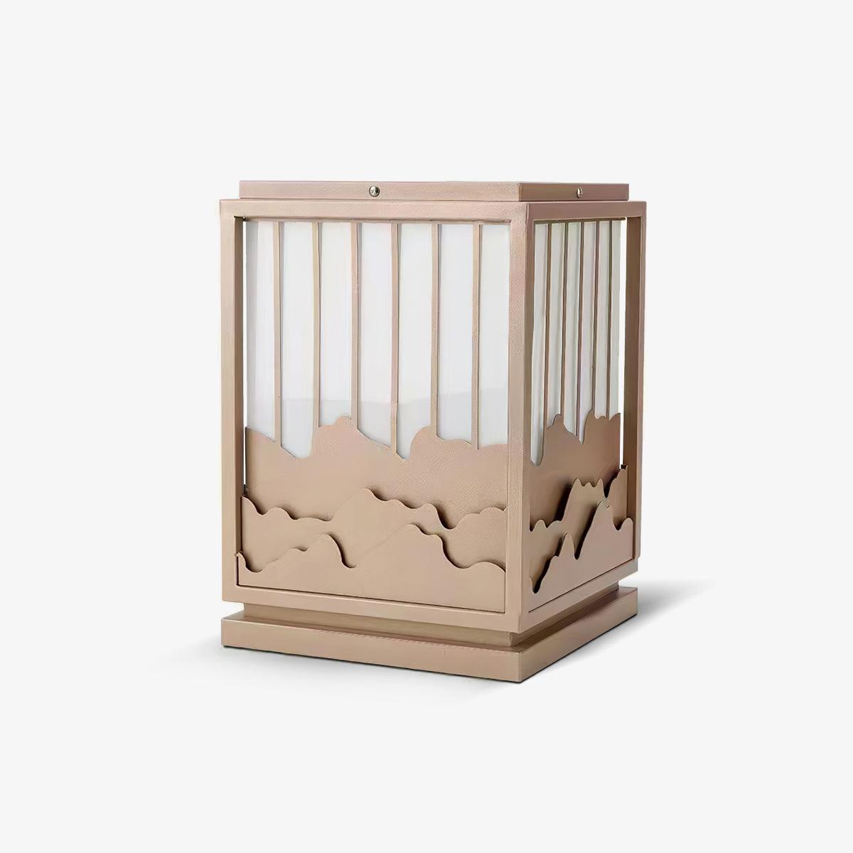 Wave Garden Light | Weather-Resistant Metal & Acrylic | Brown & White