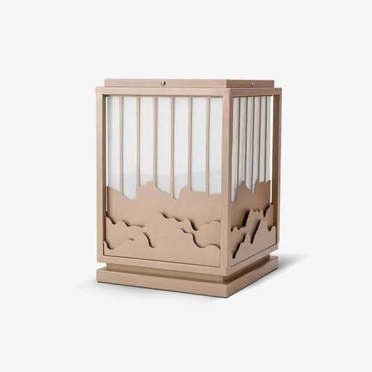 Wave Garden Light | Weather-Resistant Metal & Acrylic | Brown & White