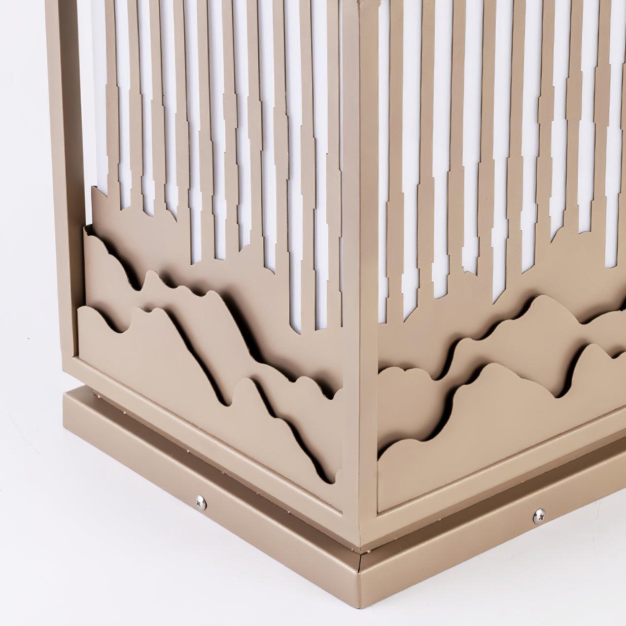 Wave Garden Light | Weather-Resistant Metal & Acrylic | Brown & White
