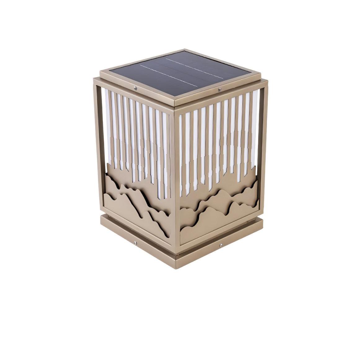 Wave Garden Light | Weather-Resistant Metal & Acrylic | Brown & White
