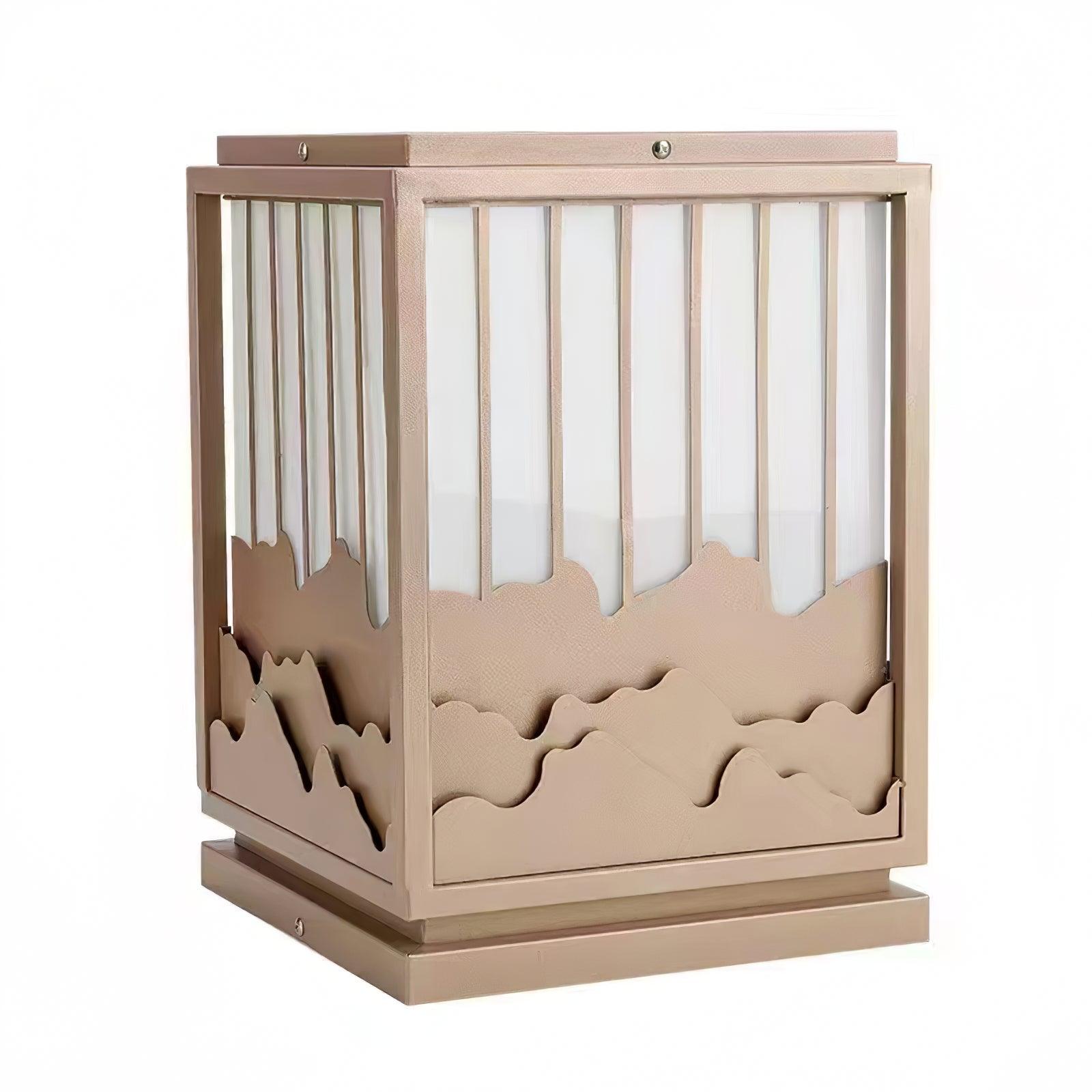 Wave Garden Light | Weather-Resistant Metal & Acrylic | Brown & White