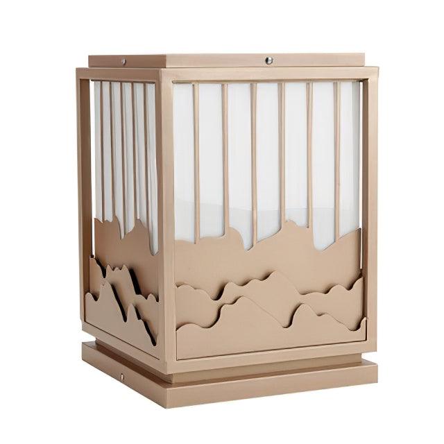 Wave Garden Light | Weather-Resistant Metal & Acrylic | Brown & White